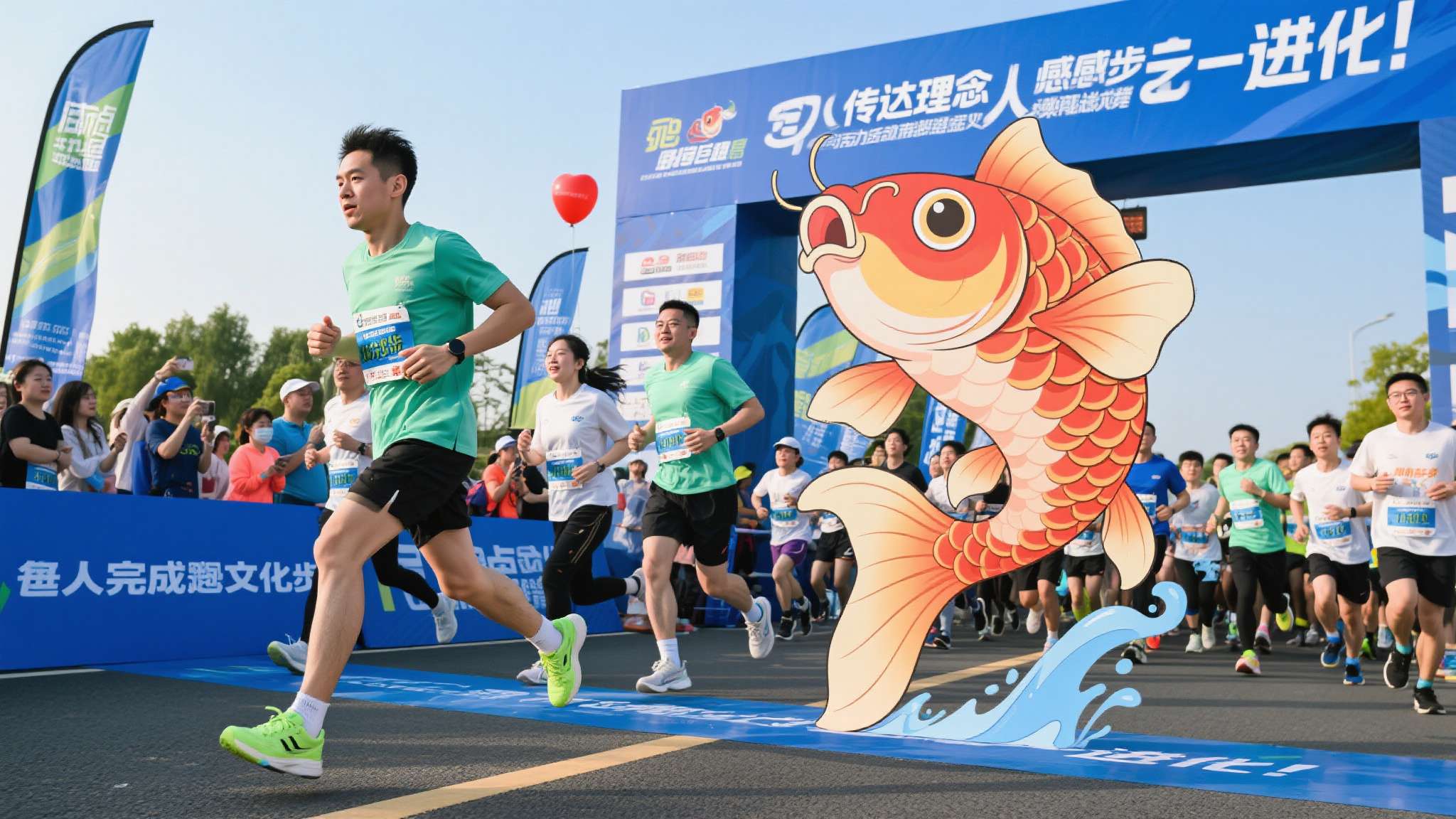 韩国举办“宝可梦路跑”活动 5000人化身鲤鱼王奔跑